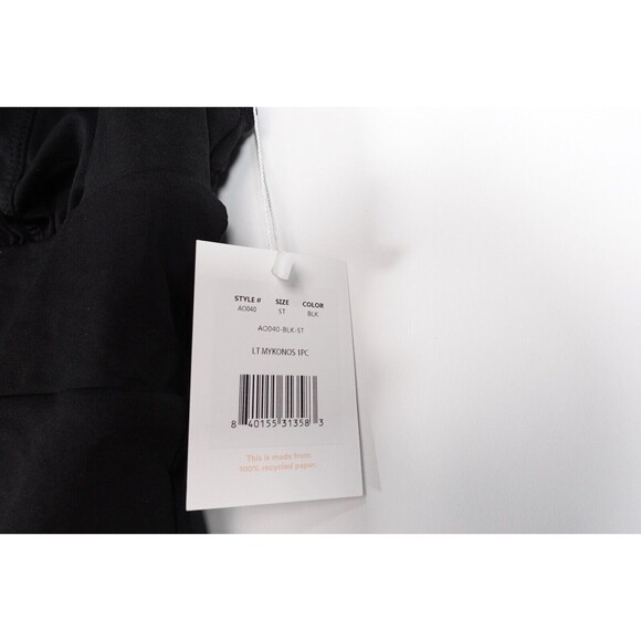 NWT Andie Swim Mykonos LT One Piece Smooth Black Swimsuit, Size Small Tall ST - Picture 5 of 11